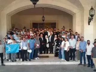 السيدة الحريري مع المكرمين