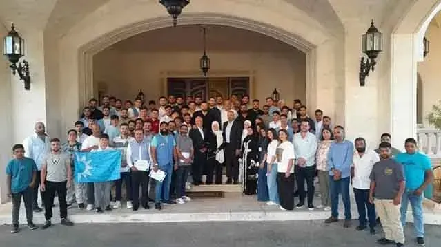 السيدة الحريري مع المكرمين